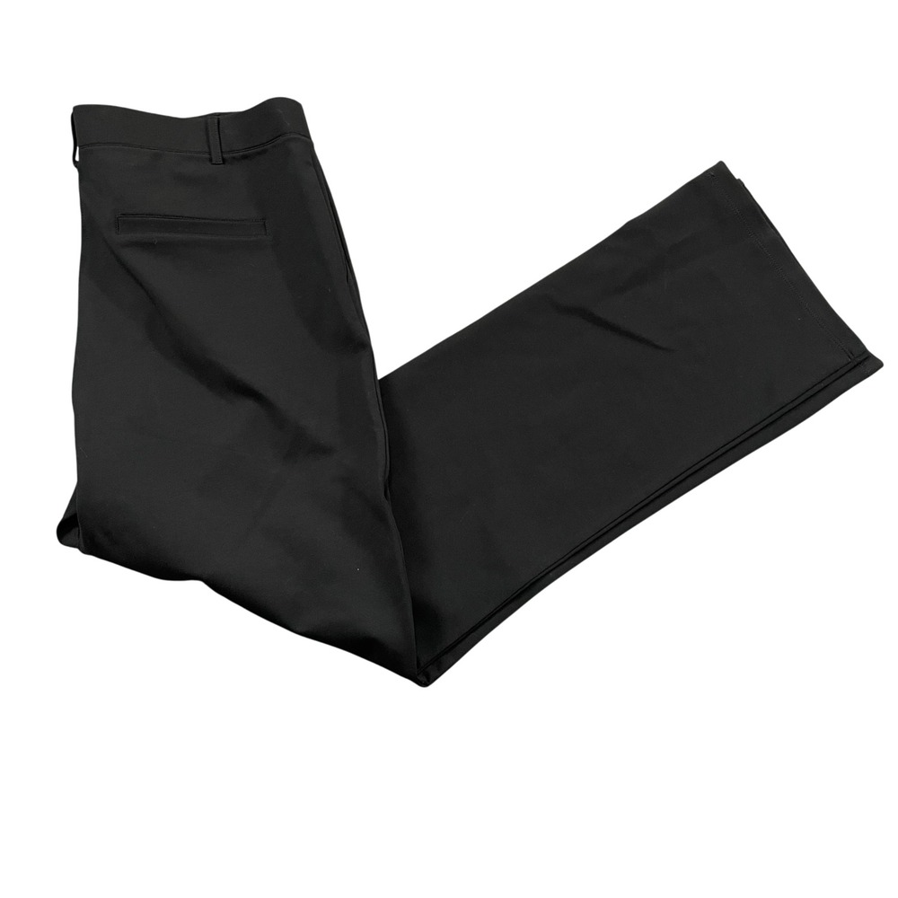 Betabrand 2XL BLack Pull On Pants Elastic Waist Faux Pockets Straight‎ Leg